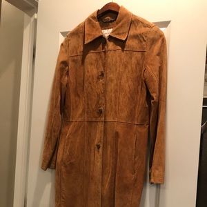 Long suede coat by Andrew Marc